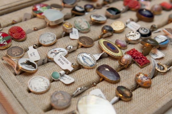 Vintage rings at the Chicago Vintage Clothing and Jewelry show! 
